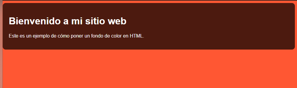 cómo poner un fondo de color en HTML: ejemplo