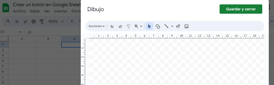 crear un botón en google sheets