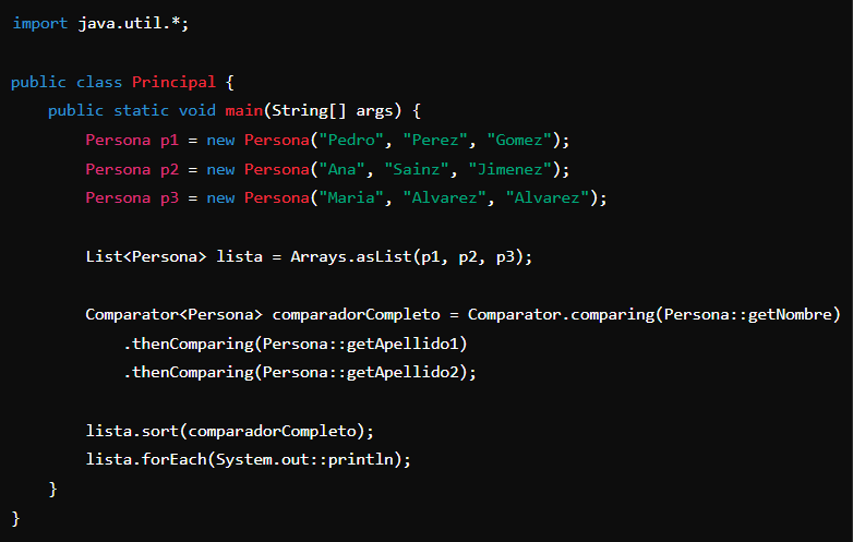 Comparator en Java