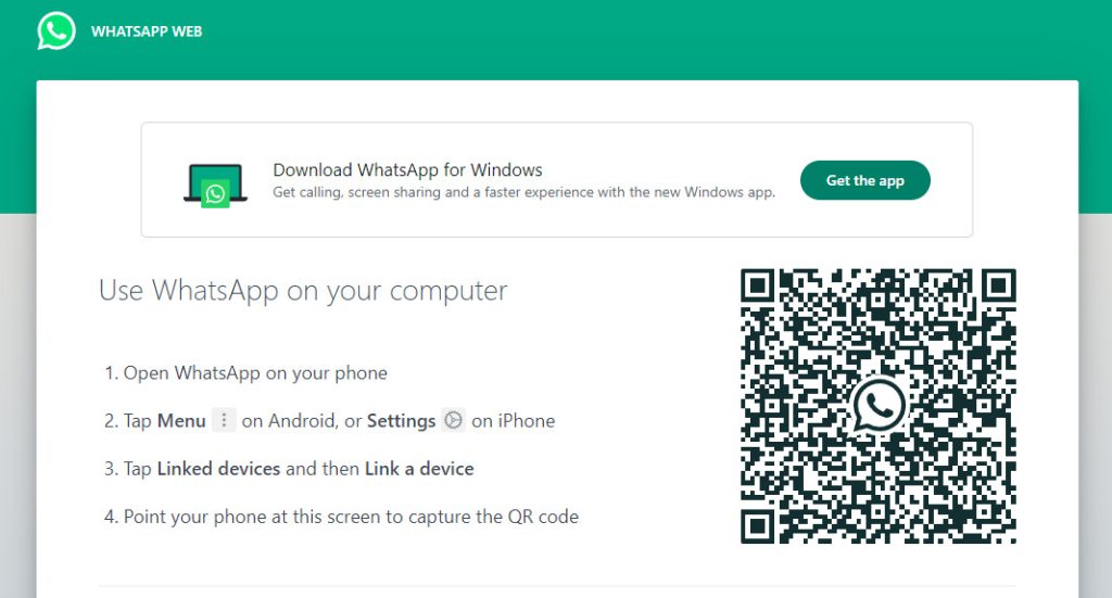 Abre WhatsApp Web en tu navegador