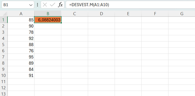 Aprende a calcular la desviación típica en Excel de forma sencilla