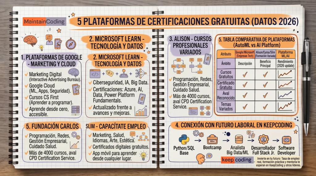 Certificaciones gratuitas para tu CV: Las mejores plataformas y cursos 1 Certificaciones gratuitas