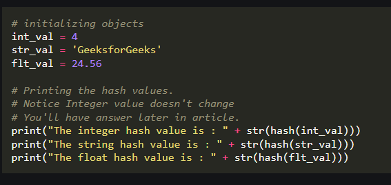 Hash() en Python