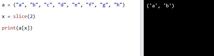 slice() en Python