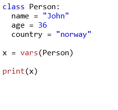 vars() en Python