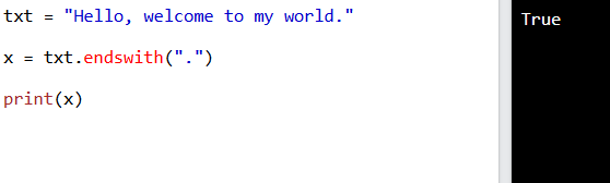str.endswith() en python