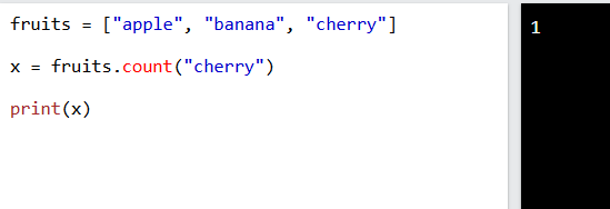 list.count() en Python