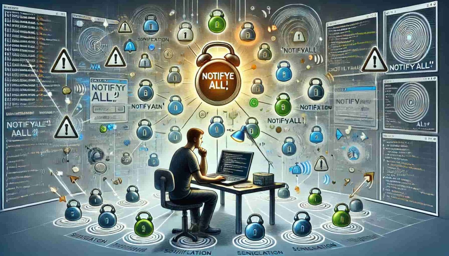 NotifyAll() en Java: Cómo notificar varios hilos al tiempo