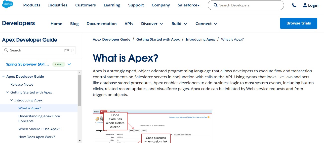 qué es el lenguaje de programación Apex