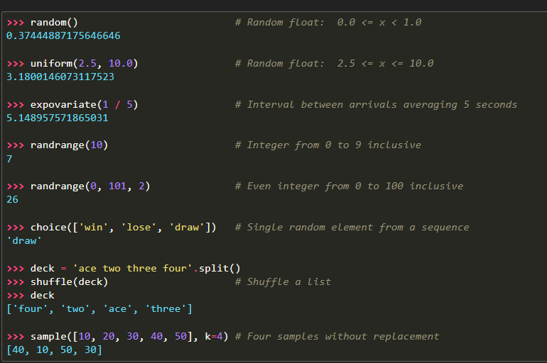 import random en Python