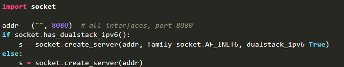 import socket 