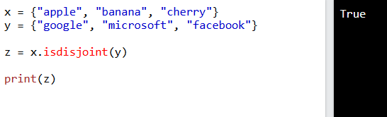 set.isdisjoint() en Python