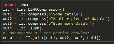 import lzma en Python