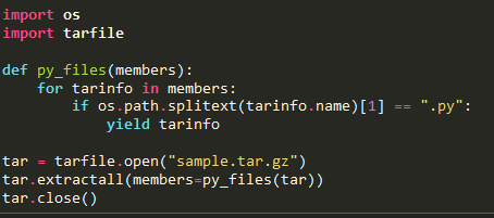 import tarfile