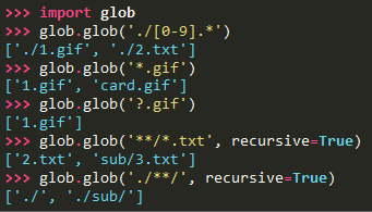 import glob en Python