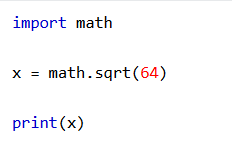 mport math en Python