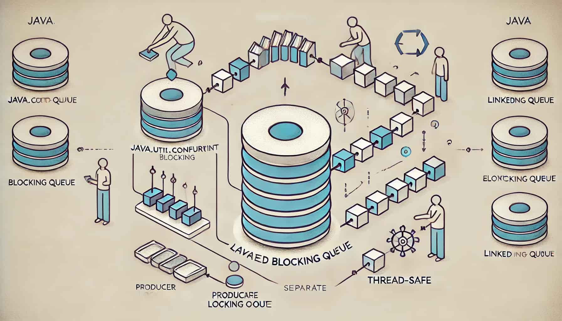 java.util.concurrent.LinkedBlockingQueue qué es