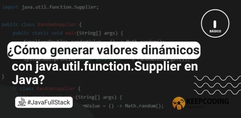 ¿Cómo generar valores dinámicos con java.util.function.Supplier en Java?