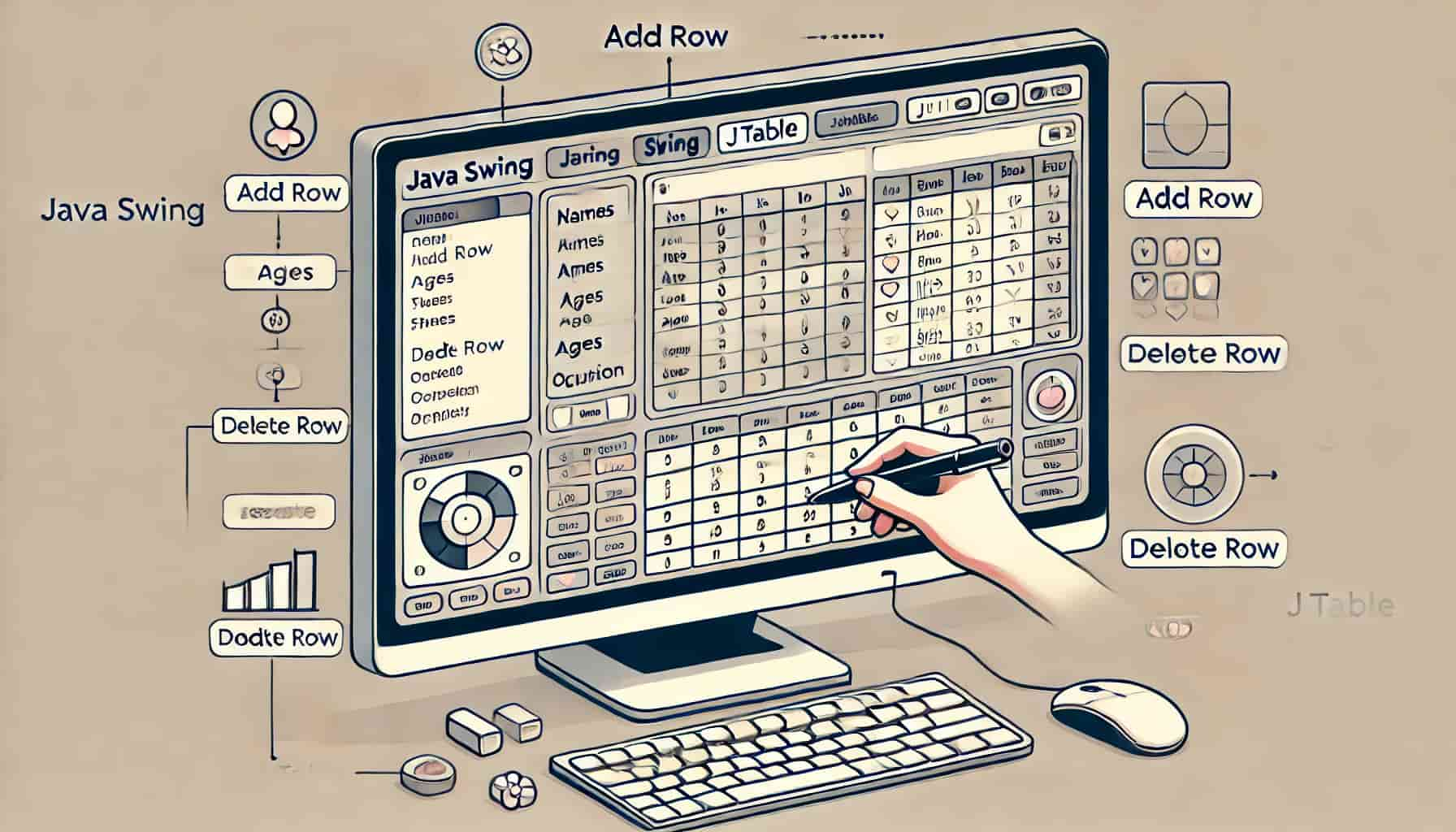 javax.swing.JTable qué es