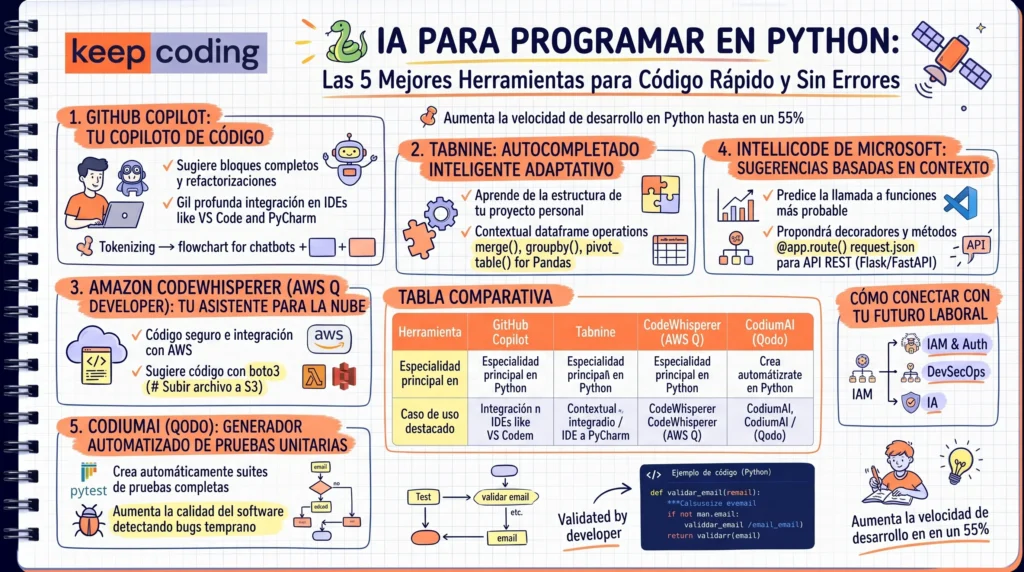 IA para programar en Python: las 5 mejores herramientas para escribir código rápido y sin errores 1 IA para programar en Python