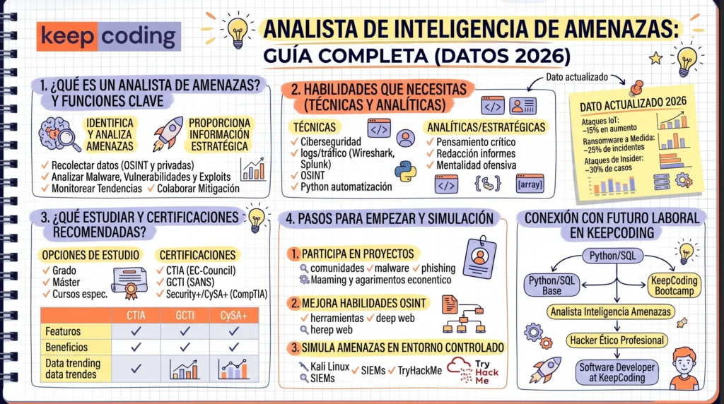 ¿Cómo ser analista de inteligencia de amenazas y qué necesitas aprender? 1 ser analista de inteligencia de amenazas