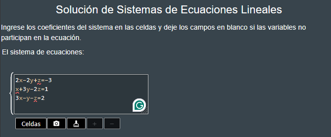 resolver sistemas de ecuaciones ej1.1