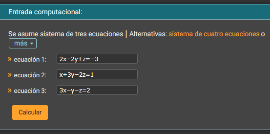 resolver sistemas de ecuaciones ej 3.1