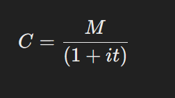 matemáticas financieras valor presente