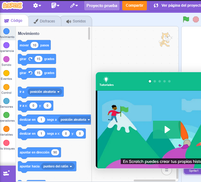 cómo compartir un proyecto en Scratch