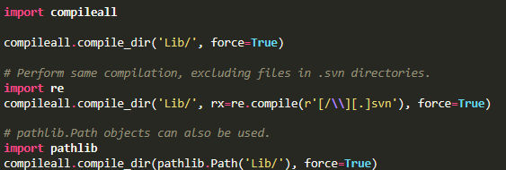 import compileall en python
