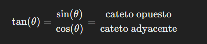 funciones trigonométricas tangente