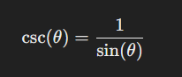 funciones trigonométricas cosecante