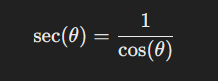 funciones trigonométricas secante