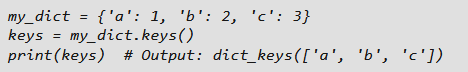 dict.keys() en Python