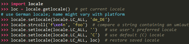 import locale en Python