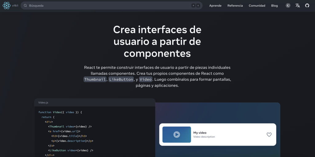 librerías de JavaScript - React