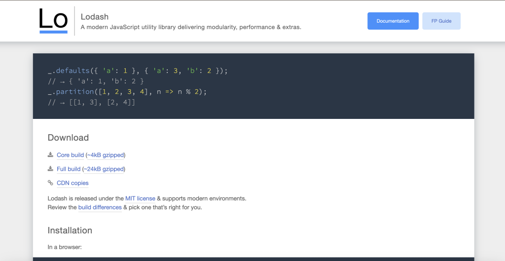 mejores librerías de JavaScript - lodash
