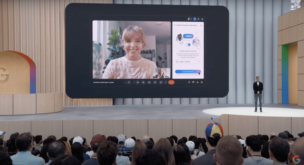 google i/o - traducción simultánea