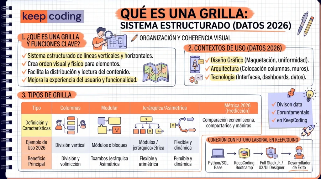 ¿Qué es una grilla?: Tipos, usos y guía práctica para diseñadores 1 grilla