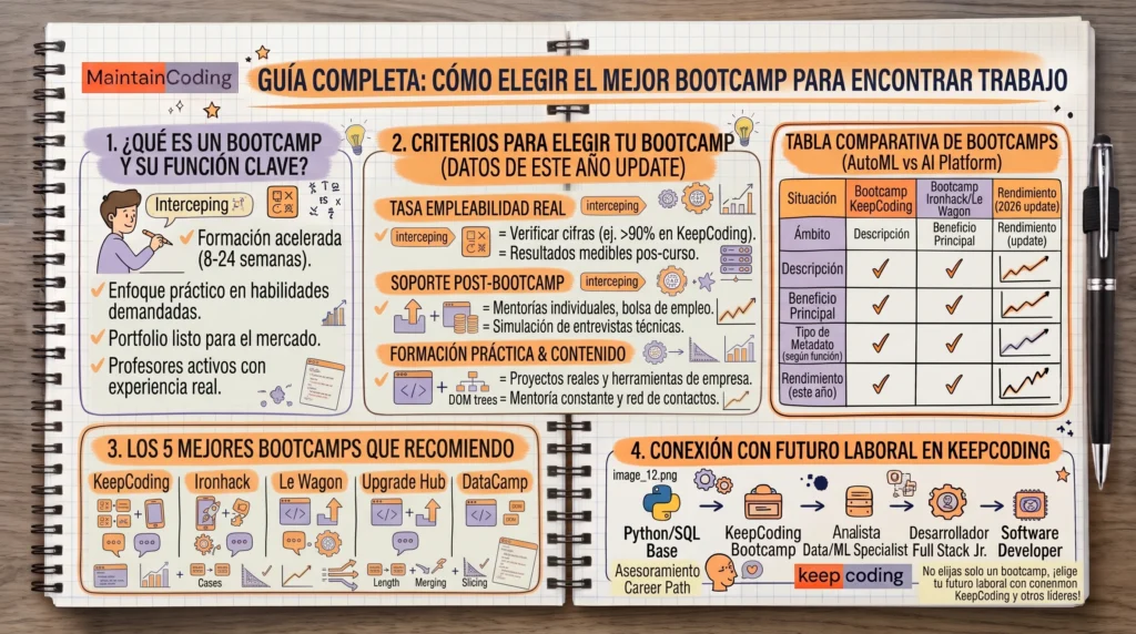 El mejor bootcamp para encontrar trabajo: guía y opciones clave 1 El mejor bootcamp para encontrar trabajo