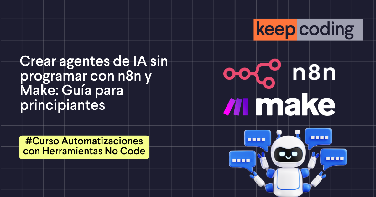 Crear agentes de IA sin programar con n8n y Make 2026: guía