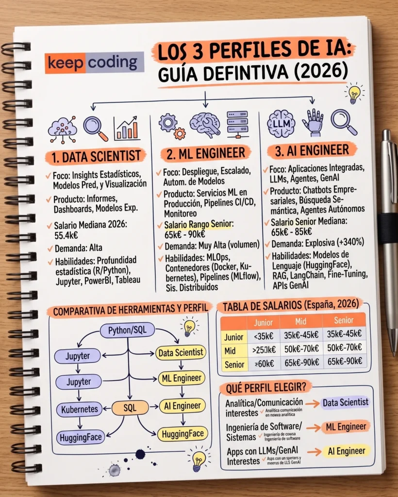 Diferencias entre Data Scientist, ML Engineer y AI Engineer 1 Data Scientist